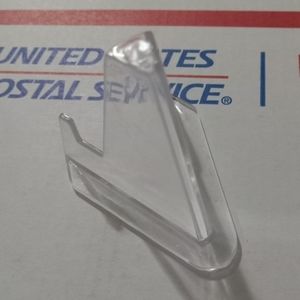 SET OF 2 Acrylic Clear Coin Display Stand Holder Easel For Coins Cards Tablets.